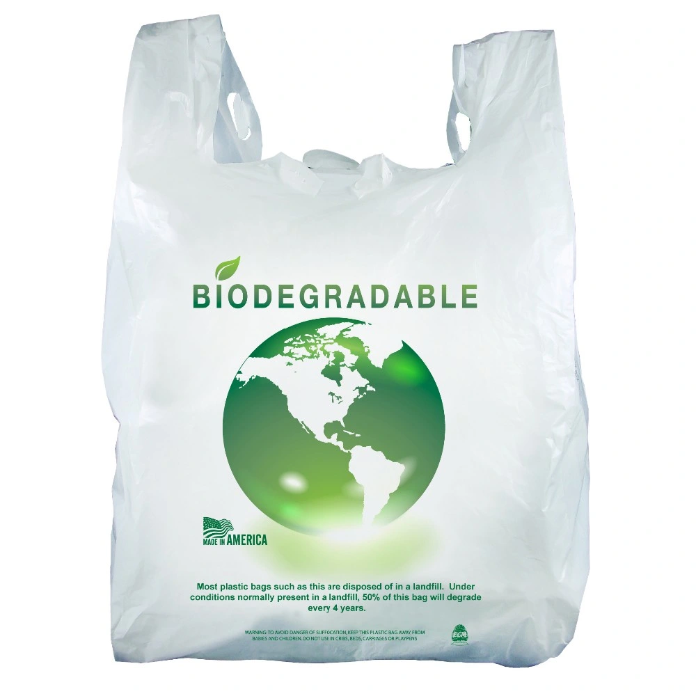 Biodegradable PLA Pbat Eco Friendly Products Laminated Non Woven T-Shirt Bag